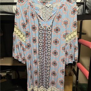 Bohemian Blue Patterned Women's